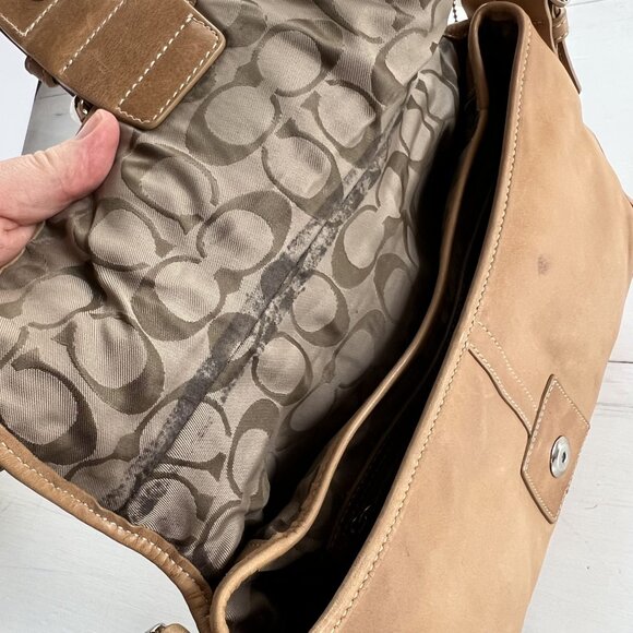 Coach Tan Leather Shoulder Bag - Picture 6 of 16